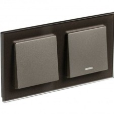 Рамка 2-м AtlasDesign Nature стекло мокко SE ATN320602