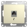 Розетка телефонная 1-м СП Glossa RJ11 механизм беж. SE GSL000281T