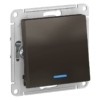 Переключатель проходной 1-кл. СП AtlasDesign 10А IP20 (сх. 6а) 10AX механизм с подсветкой мокко SE ATN000663