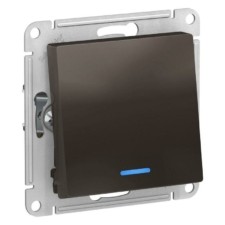 Переключатель проходной 1-кл. СП AtlasDesign 10А IP20 (сх. 6а) 10AX механизм с подсветкой мокко SE ATN000663