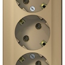 Розетка 3-м ОП Blanca 16А IP20 250В с заземл. без защ. шторок с изолир. пластиной титан SE BLNRA010314