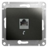 Розетка ТФ 1-м Glossa RJ11 механизм антрацит SE GSL000781T