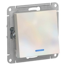 Переключатель проходной 1-кл. СП AtlasDesign 10А IP20 (сх. 6а) 10AX механизм с подсветкой жемчуж. SE ATN000463