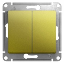Переключатель 2-кл. СП проходной Glossa 10А IP20 сх. 6 10AX механизм фисташк. SE GSL001065