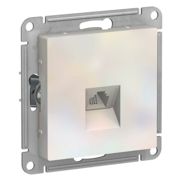 Розетка ТФ 1-м СП AtlasDesign RJ11 механизм жемчуж. SE ATN000481