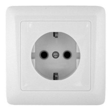 Розетка 1-м СП 1мод. Хит 16А IP20 250В с заземл. без защ. шторок бел. SE RS16-134-B