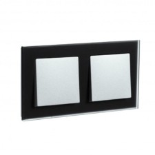 Рамка 2-м AtlasDesign Nature матов. стекло черн. SE ATN331002