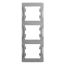 Рамка 3-м Glossa вертикал. алюм. SE GSL000307