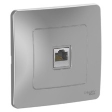 Розетка компьютерная 1-м СП Blanca RJ45 кат.5e алюм. SE BLNIS045003