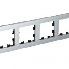 Рамка 4-м AtlasDesign Nature метал. серебр. SE ATN312104