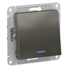 Переключатель проходной 1-кл. СП AtlasDesign 10А IP20 (сх. 6а) 10AX механизм с подсветкой сталь SE ATN000963