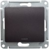 Переключатель проходной 1-кл. СП Glossa 10А IP20 (сх. 6а) 10AX механизм с подсветкой шоколад. SE GSL000863