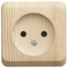 Розетка 1-м ОП Этюд Дача 16А IP20 250В без заземл. без защ. шторок сосна SE PA16-001D