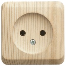 Розетка 1-м ОП Этюд Дача 16А IP20 250В без заземл. без защ. шторок сосна SE PA16-001D