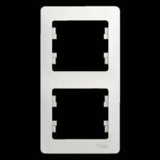 Рамка 2-м Glossa вертикал. бел. SE GSL000106