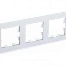 Рамка 3-м AtlasDesign Nature матов. стекло бел. SE ATN330103