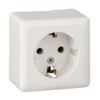 Розетка 1-м ОП Хит 16А IP20 250В с заземл. без защ. шторок бел. SE RA16-133-B