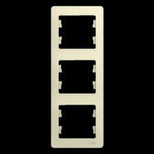 Рамка 3-м Glossa вертикал. беж. SE GSL000207