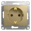 Розетка 1-м СП Glossa 16А IP20 с заземл. механизм титан SE GSL000443