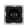 Розетка 1-м СП W59 16А IP20 без заземл. защ. шторки механизм черн. бархат SE RS16-151-6-86