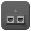 Розетка компьютерная 2-м ОП Blanca RJ45 кат.5E с изолир. пластиной антрацит SE BLNIA045456