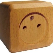 Розетка 1-м ОП Этюд Дача 16А IP20 250В без заземл. без защ. шторок бук SE PA16-001T