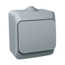 Переключатель проходной 1-кл. ОП Этюд 10А IP44 10AX сер. SE BA10-046C