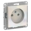 Розетка 1-м СП AtlasDesign 16А IP20 без заземл. без защ. шторок механизм жемчуж. SE ATN000441