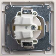 Розетка 1-м СП Glossa 16А IP20 с заземл. в сборе перламутр. SE GSL000642