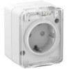 Розетка 1-м ОП AtlasDesign Profi54 16А IP54 250В с заземл. защ. шторки бел. SE ATN540145