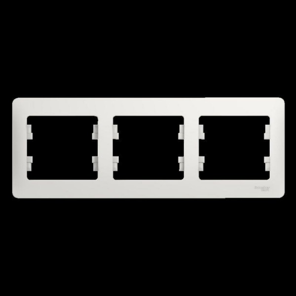 Рамка 3-м Glossa горизонт. бел. SE GSL000103