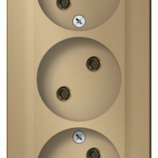 Розетка 3-м ОП Blanca 16А IP20 250В без заземл. без защ. шторок с изолир. пластиной титан SE BLNRA000314