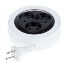 Удлинитель сетевой рулетка 3х5м б/з 6А IP20 STANDARD ШВВП 2х0.75 бел. Proconnect 11-7225