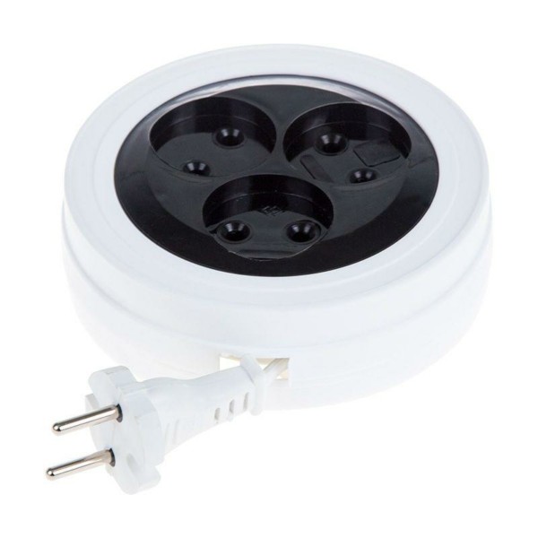 Удлинитель сетевой рулетка 3х5м б/з 6А IP20 STANDARD ШВВП 2х0.75 бел. Proconnect 11-7225