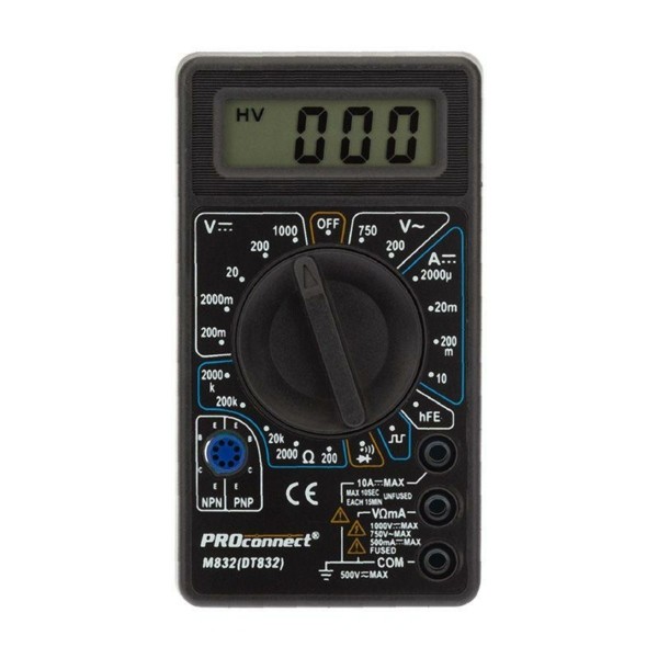 Мультиметр портативный M832 (DT832) Proconnect 13-3012