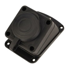 Розетка штепсельная влагозащ. стационарная угловая ОП 16А IP44 230В 2P+PE каучук Proconnect 111-127-4