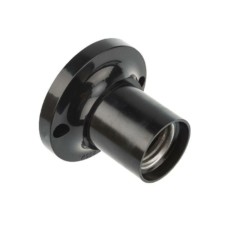 Патрон E27 карболитовый потолочный чёрный с этикеткой Rexant 11-8818