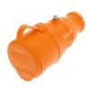 Розетка переносная влагозащищенная с крышкой с/з 16А IP44 каучук оранж. Rexant 111-123