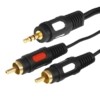 Шнур 3.5 Stereo Plug – 2RCA Plug 5м (GOLD) Rexant 17-4235