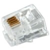 Разъем телефонный RJ11 6P4C (уп.100шт) Rexant 05-1012