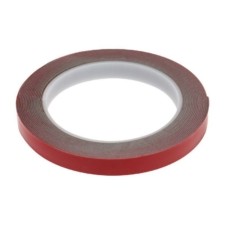Скотч двустор. 12ммх5м красн. на серой основе Rexant 09-6012