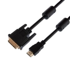 Шнур HDMI – DVI-D gold 3м с фильтрами Rexant 17-6305