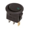 Выключатель клавишный круглый 12В 16А (3с) ON-OFF черн. с зел. подсветкой (RWB-215 MIRS-101Е-8С/D) Rexant 36-2583
