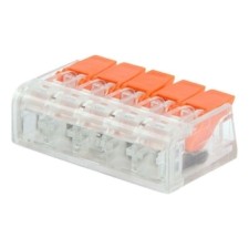 Клемма СМК 5-проводная зажимная с рычагом до 4.0мм2 5шт/уп Rexant 07-5210