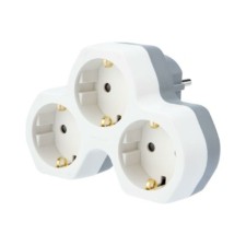 Разветвитель сетевой 3 гнезда с/з 16А IP20 з/ш бел. Rexant 11-1088