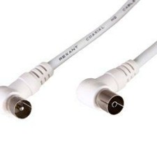 Шнур ТВ Plug – ТВ Jack 3м угловой бел. Rexant 18-0024