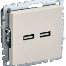Розетка BRITE USB A+A 3.1А РЮ10-1-БрКр беж. IEK BR-U21-D31-K10