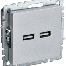 Розетка BRITE USB A+A 3.1А РЮ10-1-БрА алюм. IEK BR-U21-D31-K47