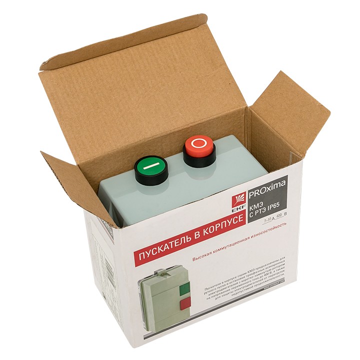 Пускатель в корпусе КМЭ 9А 400В с РТЭ Ir-0,63-1А IP65 EKF PROxima — изображение 3