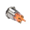Кнопка S-Pro67 19 мм с фикс, с оранжевой подсв, 230В EKF PROxima